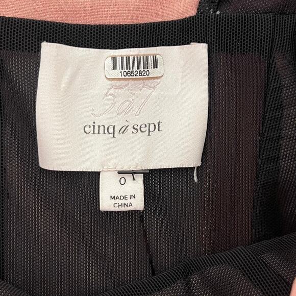 Cinq A' Sept Monroe Bloom Mini Dress Pink Off The Shoulder Size 0 - Picture 8 of 10